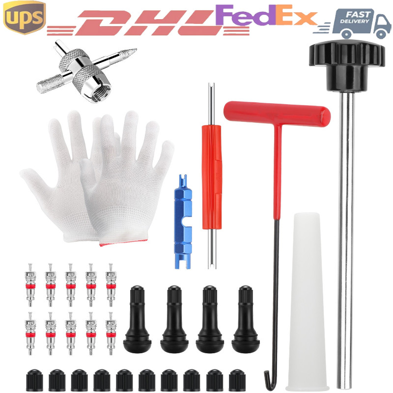 For TR413 Valve Core Tire Valve Stem Core Remover&Installer/Replacement Tool Kit