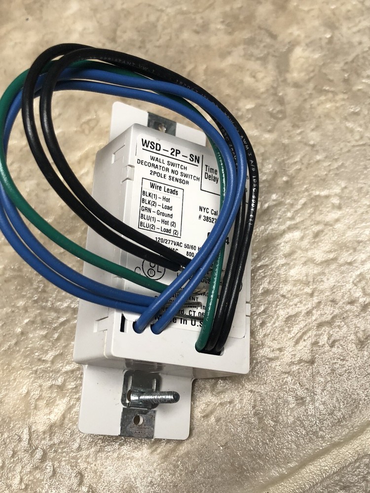 New Sensor Switch WSD 2P SN W Wall Switch Decorator No Switch 2 Pole WSD-2P-SN