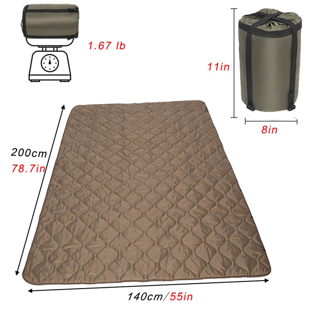 Camo Outdoor Blanket Waterproof Insulated Multi-Use Poncho Liner for Camping