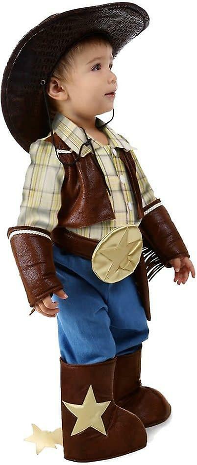 4pc Brendan Western Cowboy & HAT Nutty Squirrel Halloween Costume Child XS 4