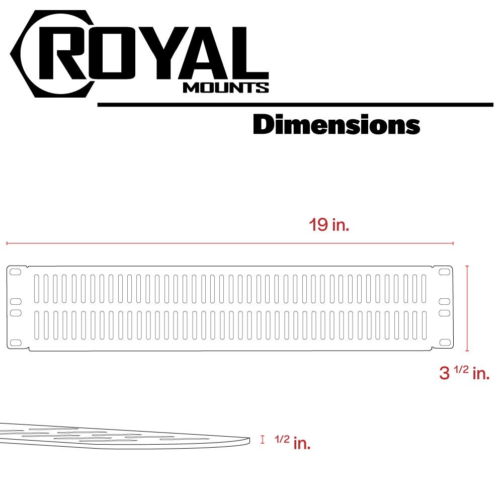 Royal Racks™ 2U Vent Plate for Component Rack