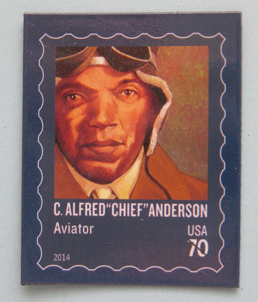 Famous Aviator C. Alfred "Chief" Anderson on A Postage Stamp Magnet