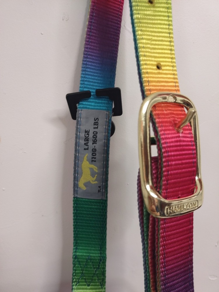 Adjustable Hamilton Halter LARGE 1100-1600lbs solid brass Hardware