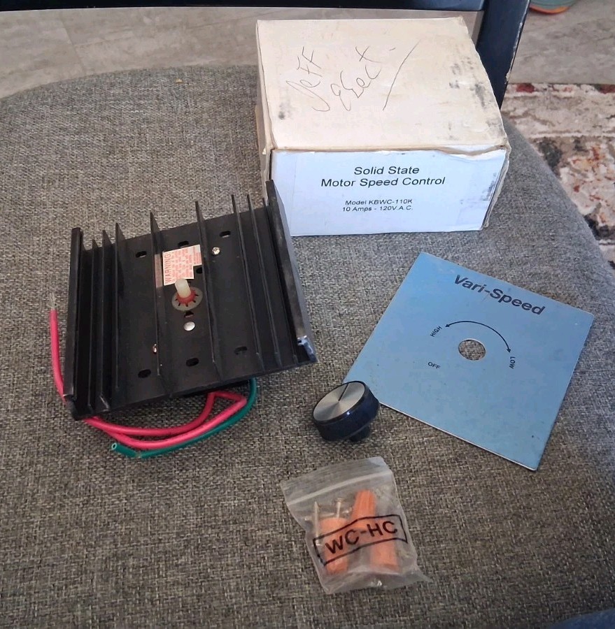 Solid State Motor Speed Control Model KBWC-110K  10 Amp 120 V