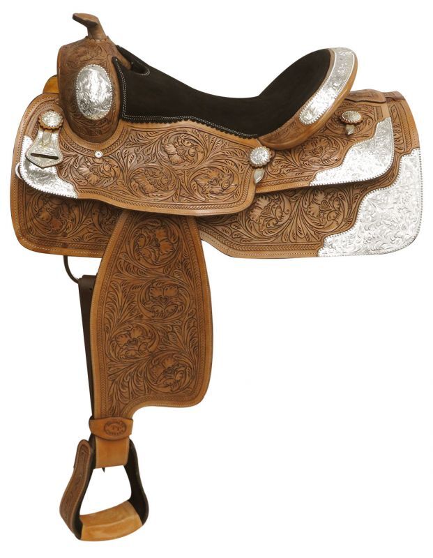 Double T fully tooled show saddle 16"