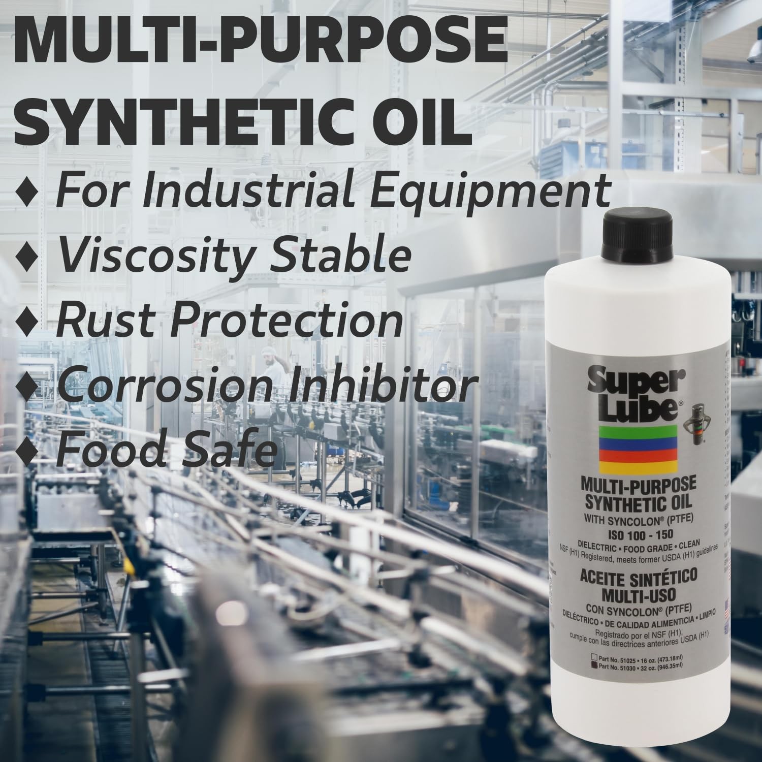 Super Lube Multi-Purpose Lightweight Synthetic Oil ISO 68 Hydraulic Grade