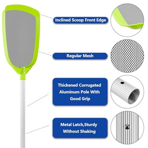 Pool Skimmer Net- Total Length 72 inches Rake with Regular Mesh
