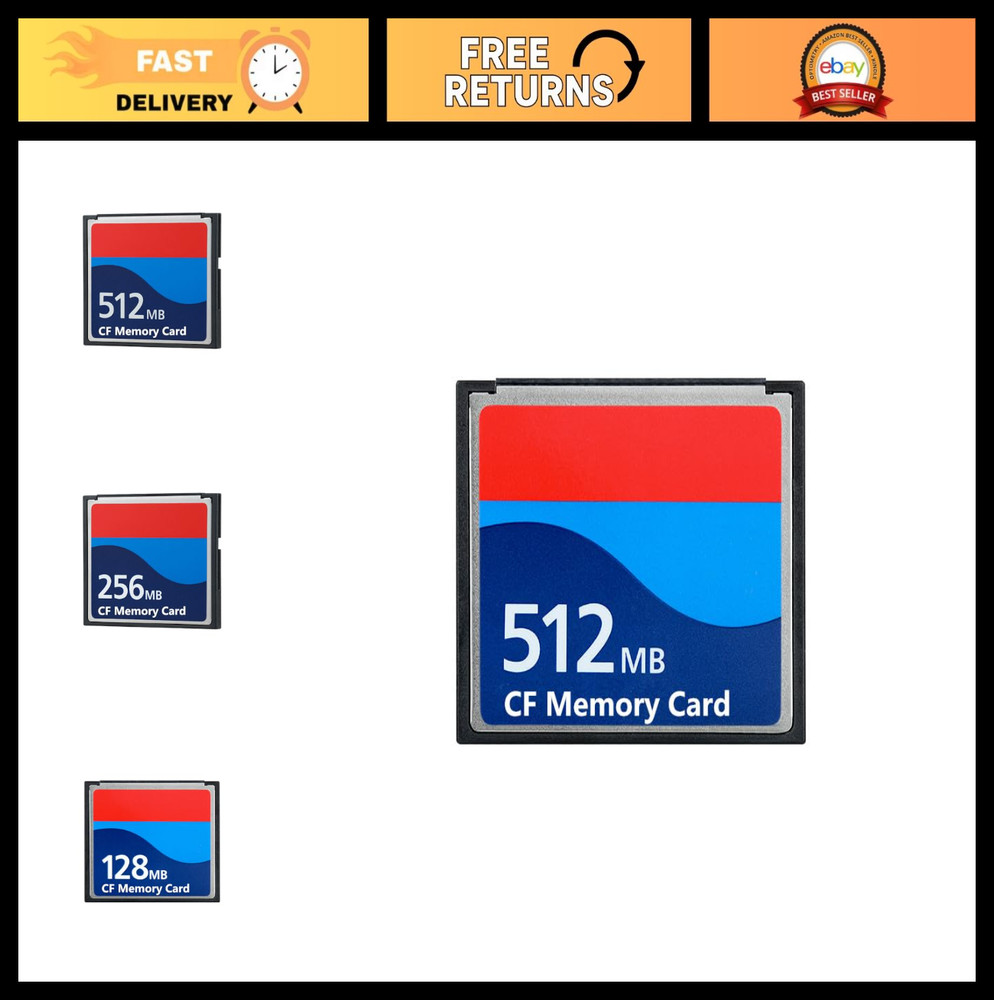 512MB CF Type I Memory Card - High-Speed Camera Storage, CompactFlash Card