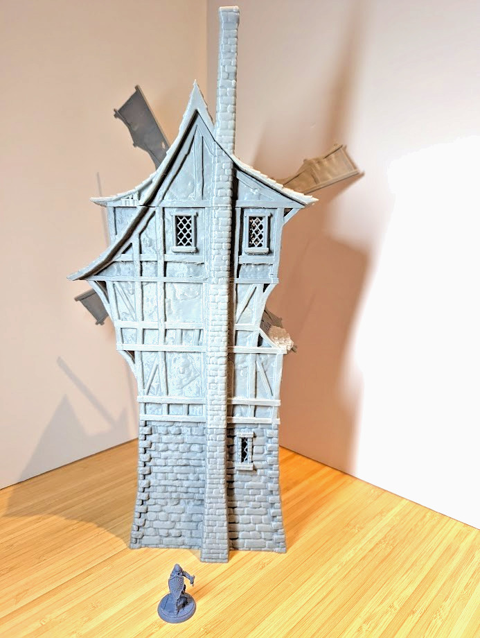 Fantasy Wargaming Windmill Tower Terrain compatible with Warhammer/DnD/Tabletop