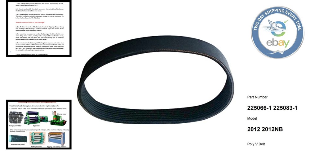 Durable Polyurethane V Belt for 2012NB Planer - Essential Replacement 1PCS
