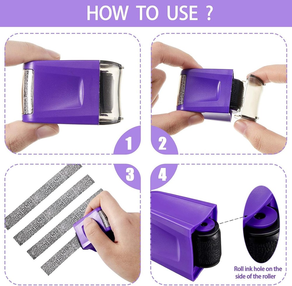 Identity Theft Prevention Stamp 2 Pieces Mail Security Roller