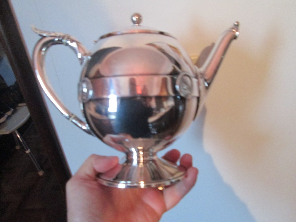 Rare Antique S.P. - MEDALLION Pattern - GORHAM - 6 pc COFFEE / TEA SET - MINT