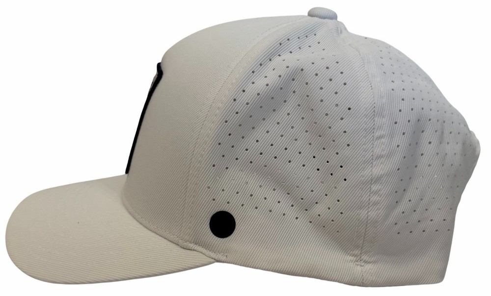 Thinking Birdie Making Bogey Patch 5 Panel White Players Snapback by Asher Golf