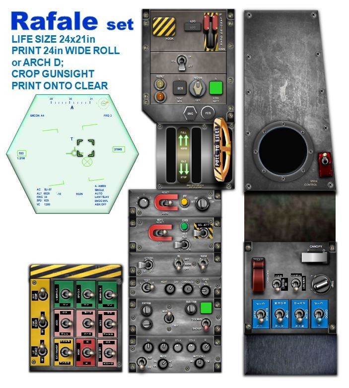 DASSAULT RAFALE COCKPIT instrument panel CDkit