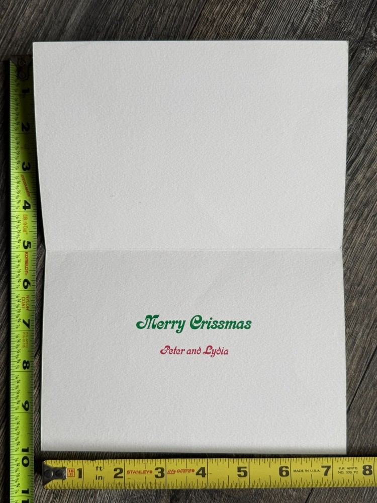 KISS Christmas Card PETER CRISS Lydia Criss Chris Lendt Vintage Kiss Aucoin