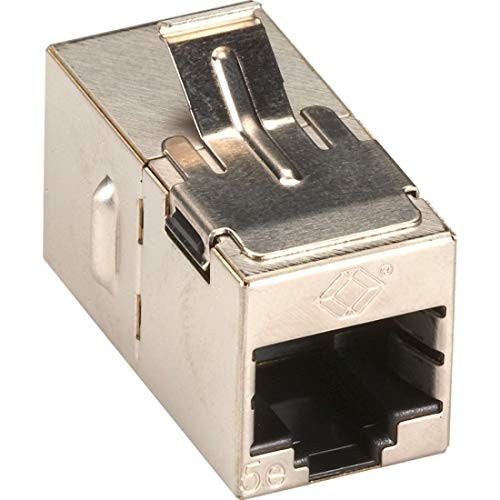Black Box Cat.5e Shielded Straight-Pin Keystone Coupler - Silver (FM593)
