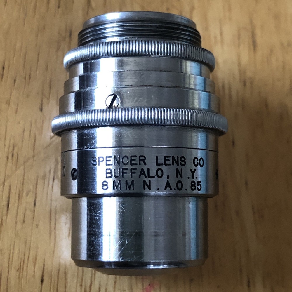 Spencer Optical 8mm Microscope Objective RMS Iris N.A. 0.85