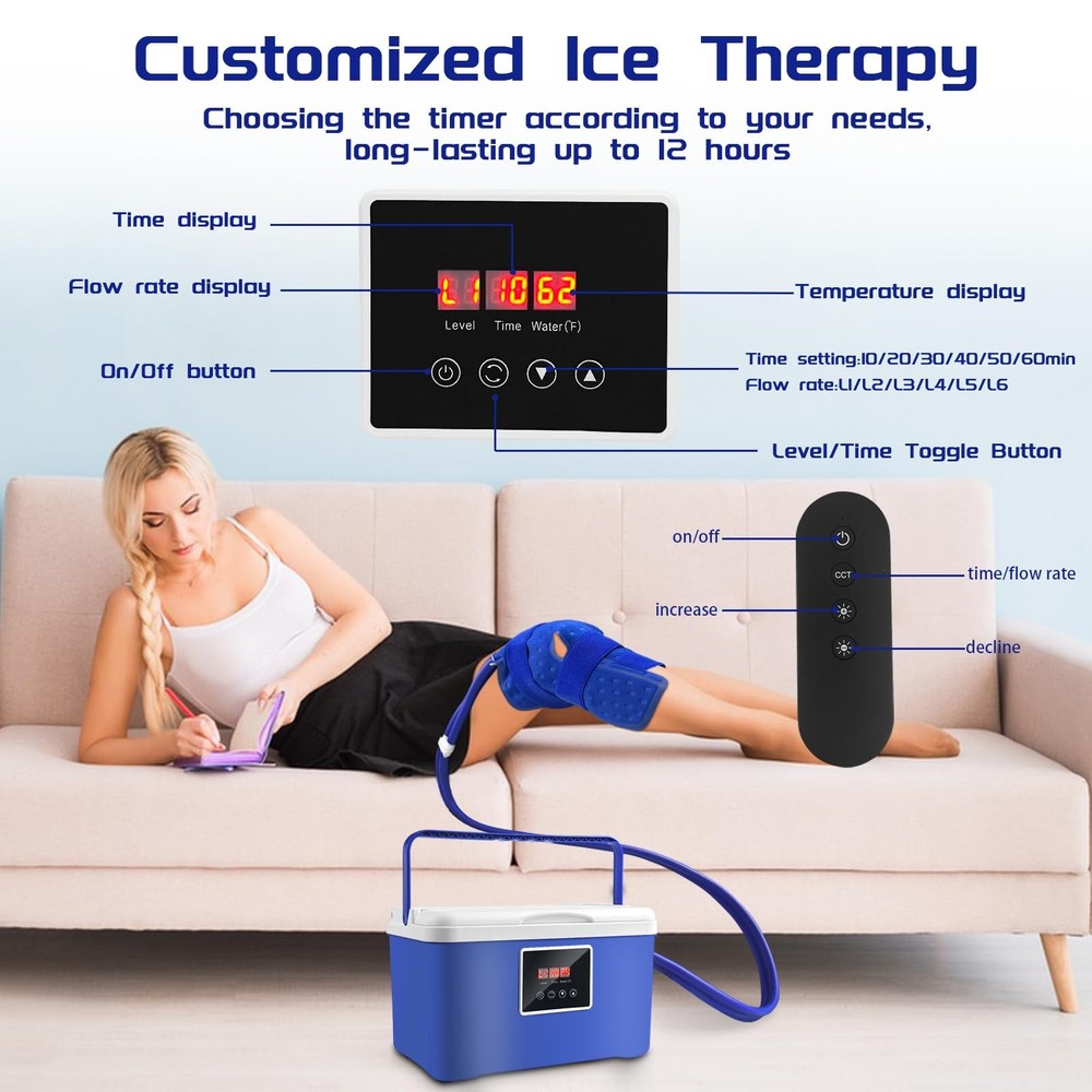 Cold Therapy Machine, Ice Therapy Machine System for Knee with Digital Timer US