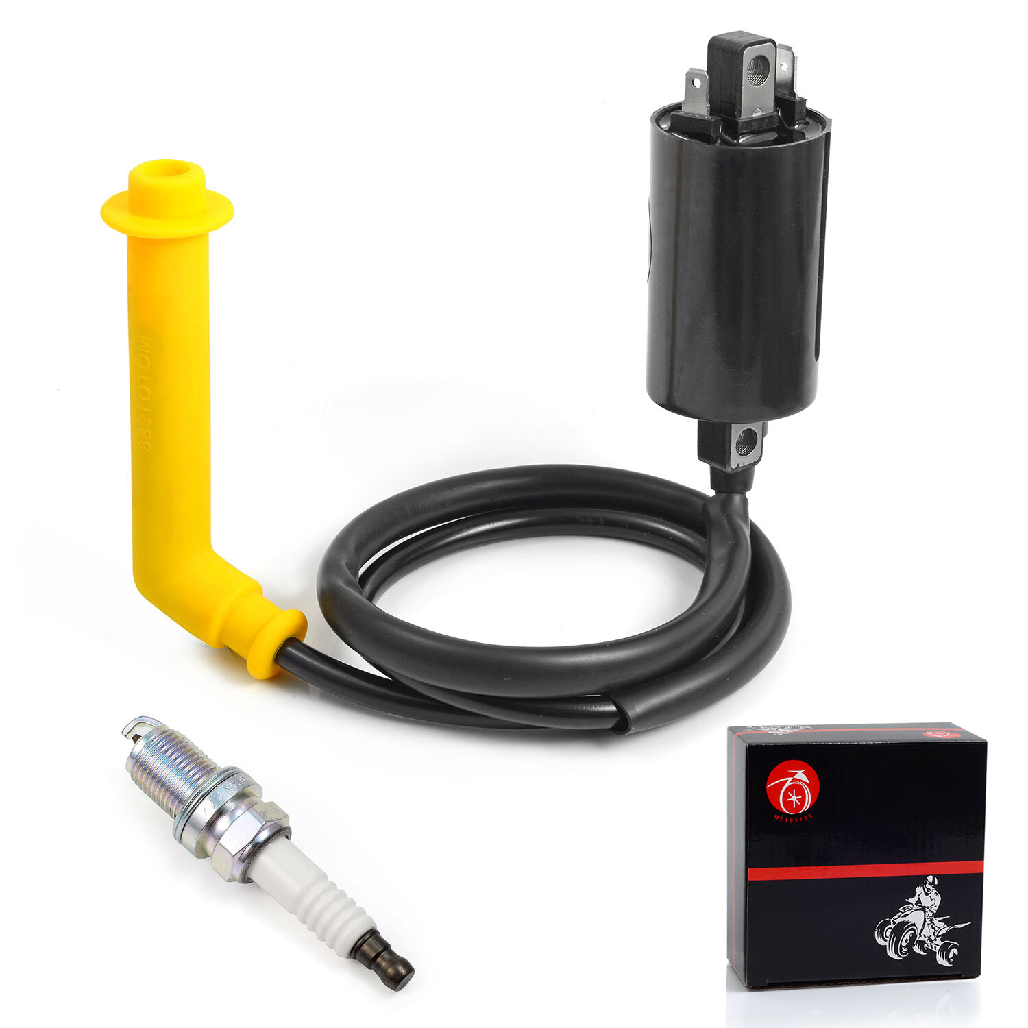 Ignition coil & Spark Plug Wire Cap For HONDA Rincon 680 TRX680FA FGA 2006-2014