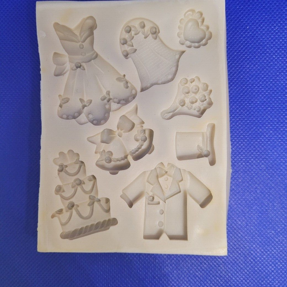 Sculpey Polyform Wedding Push Flexible Mold 2007