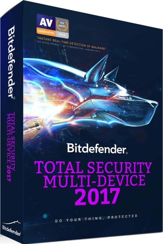 BITDEFENDER TOTAL SECURITY MULTI-DEVICE 2017 5 DEVICE 1 YEAR WIN/MAC/ANDROID NEW