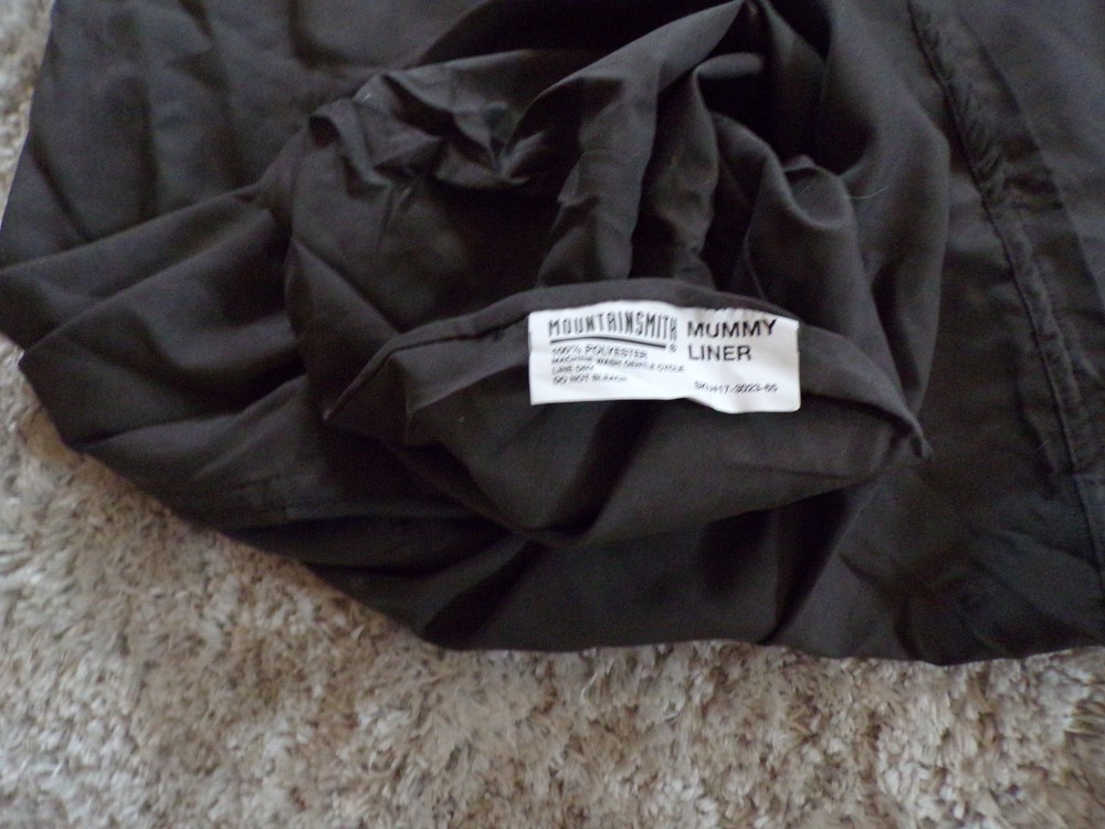 Mountainsmith Polyester Mummy Sleeping Bag Liner Anvil Grey