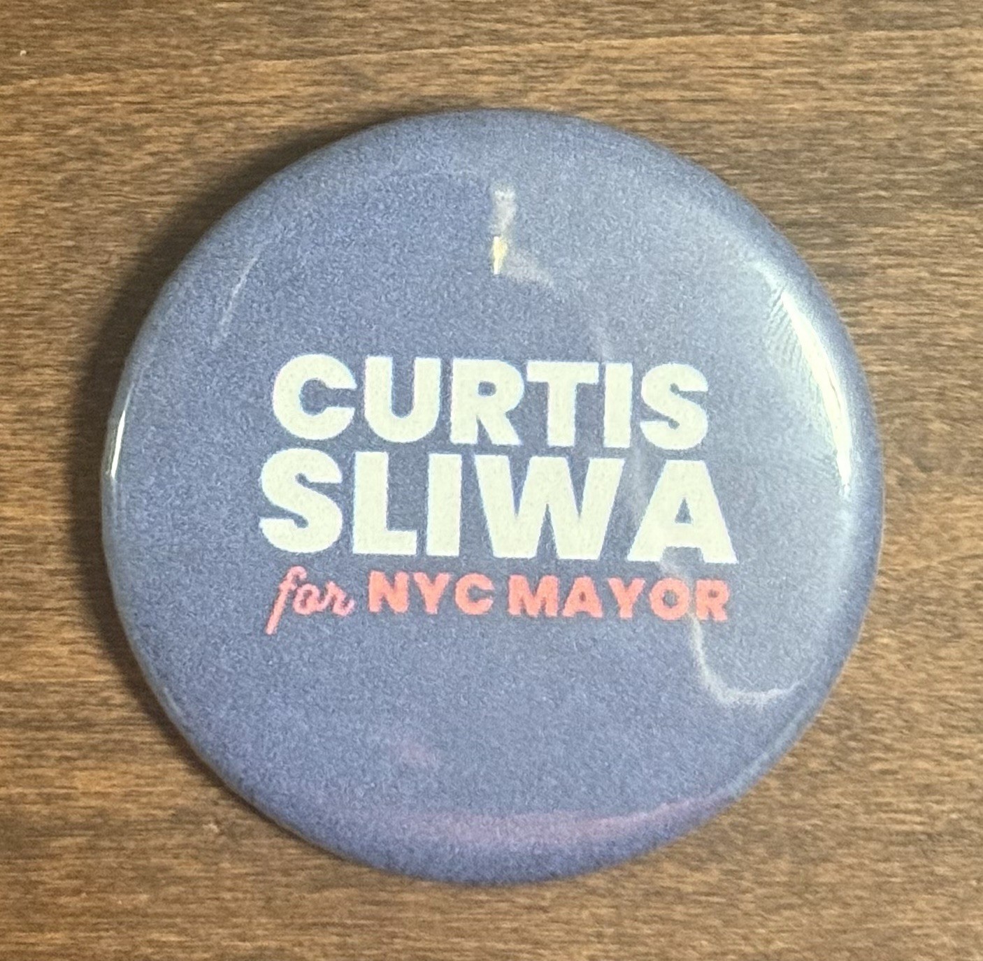 Curtis Sliwa For Mayor Button. 2.5inch