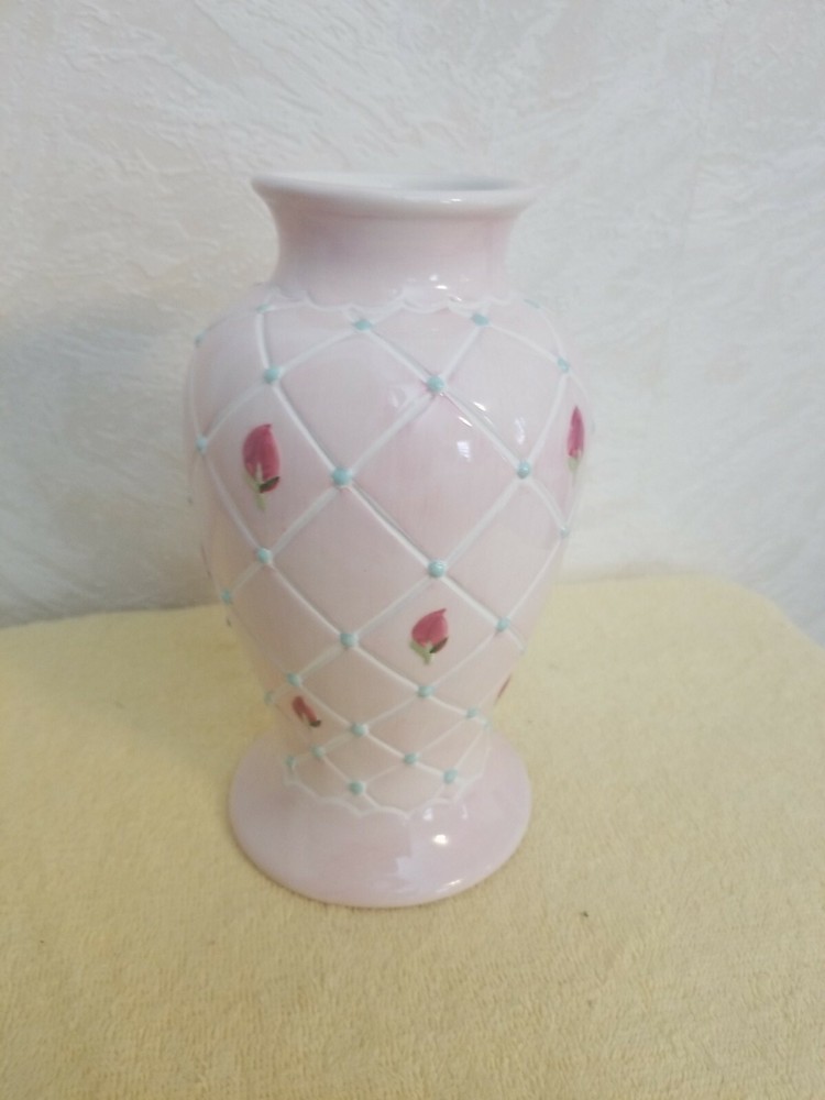 Spring Ceramic Vase 8" Tall.