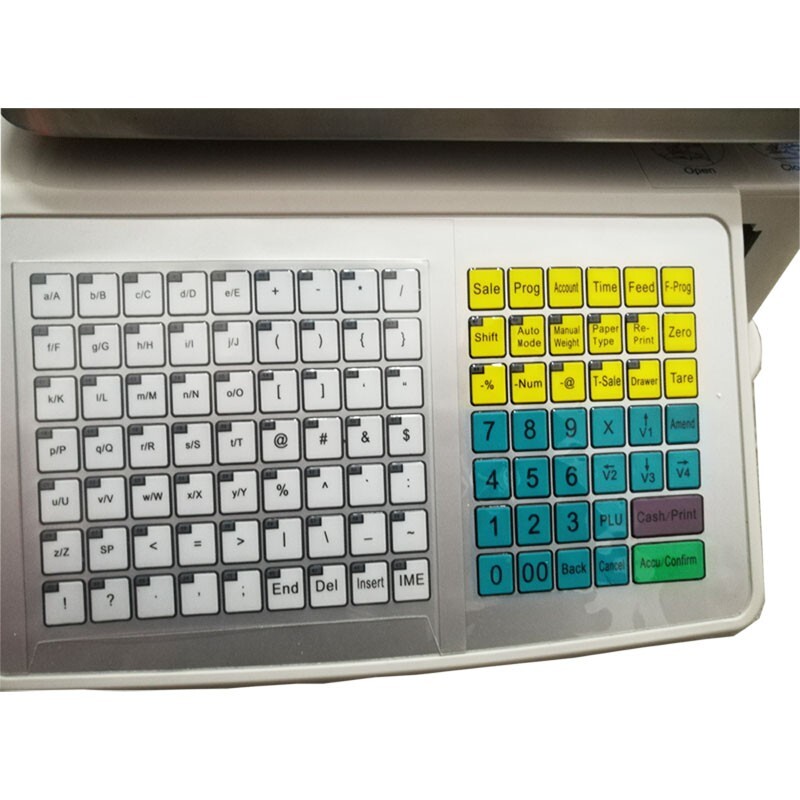 Supermarket LCD Display Digital Price Computing Scale Thermal Printer 33lb 110V