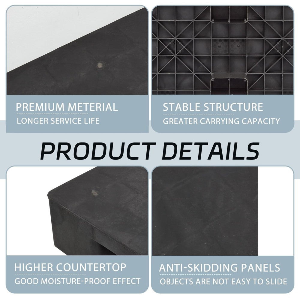 1 Pcs Plastic Pallet for Basement Storage Easy Stack Lightweight Floor Pallet...