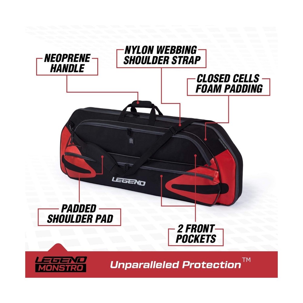 Legend Monstro Professional Soft Compound Bow Case - Travel Archery Case with...