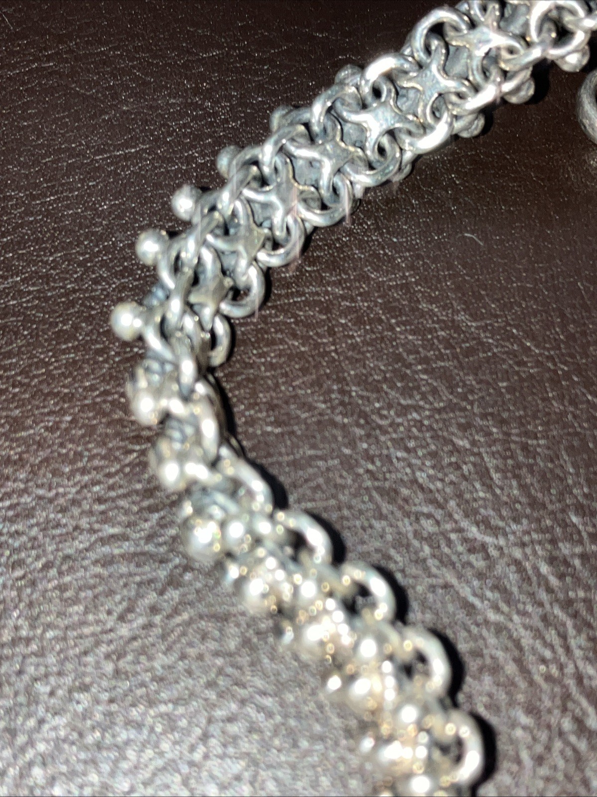 925 Sterling Silver Vintage Antique Finish Bracelet 42.7 Grams 7.6 Inches