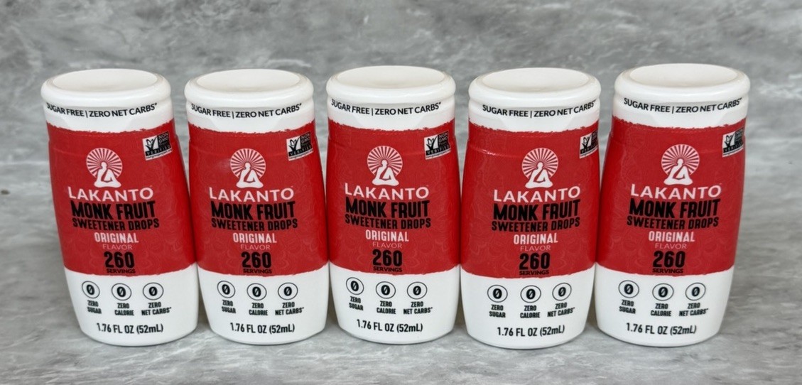 Lakanto Original Liquid Monk Fruit Extract Drops, 1.76 fl oz, 5 Count