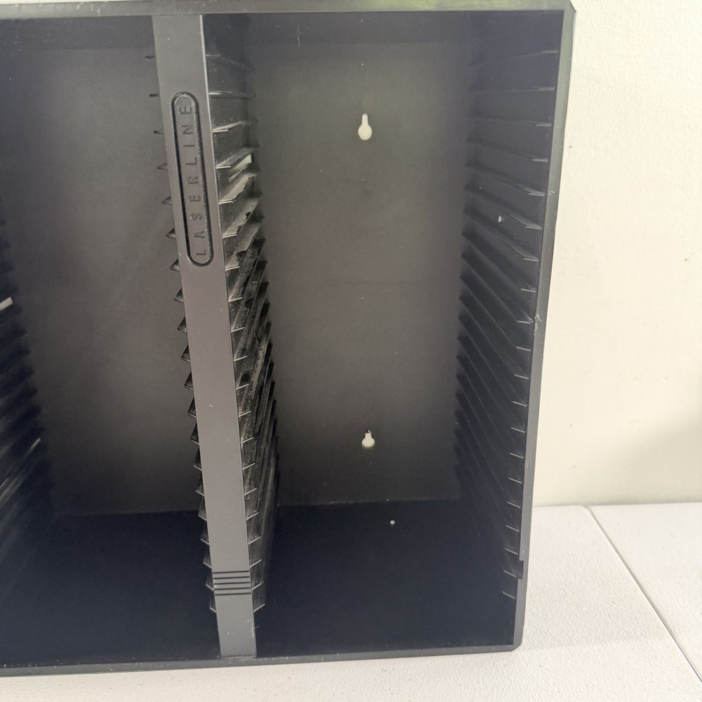 Laserline CD60 Storage Rack Wall Mount Black Hard Plastic 60 CD Holder