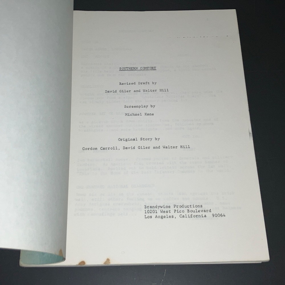 SOUTHERN COMFORT (1981) Undated Walter Hill Draft 137 White Pages!