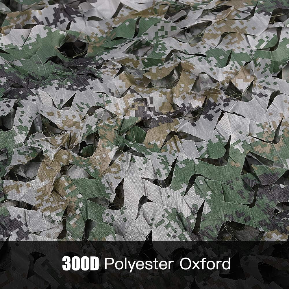 13-26Ft Military Woodland Camouflage Netting Cutable Camo Net Camping Hunting