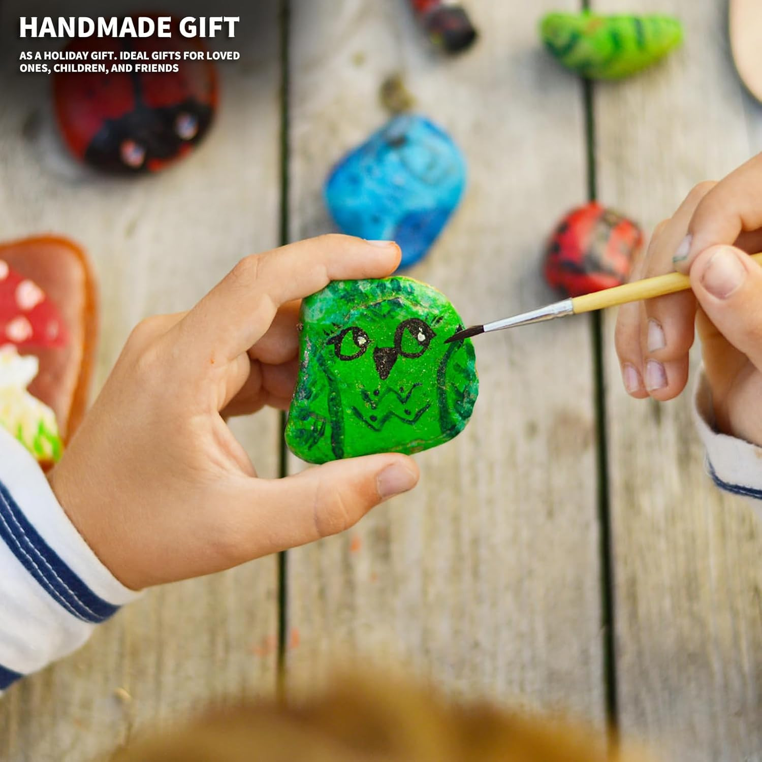 Flat River Stones for Painting - 10 Pack, 2-3 Inch Natural Craft Rocks