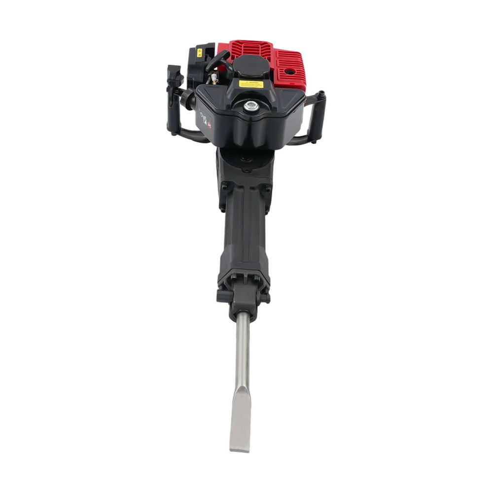 52cc Gas Powered Demolition Jack Hammer Concrete Breaker Tool with 2 Chisel Bits