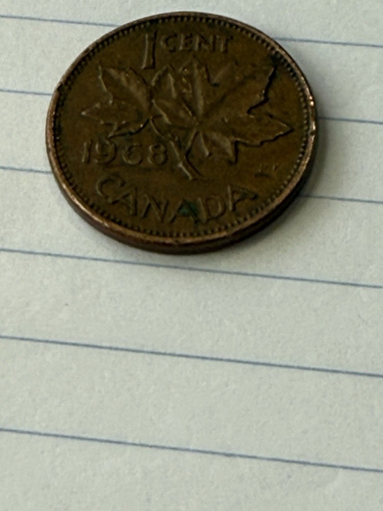 1968 Canada 1 Cent Coin