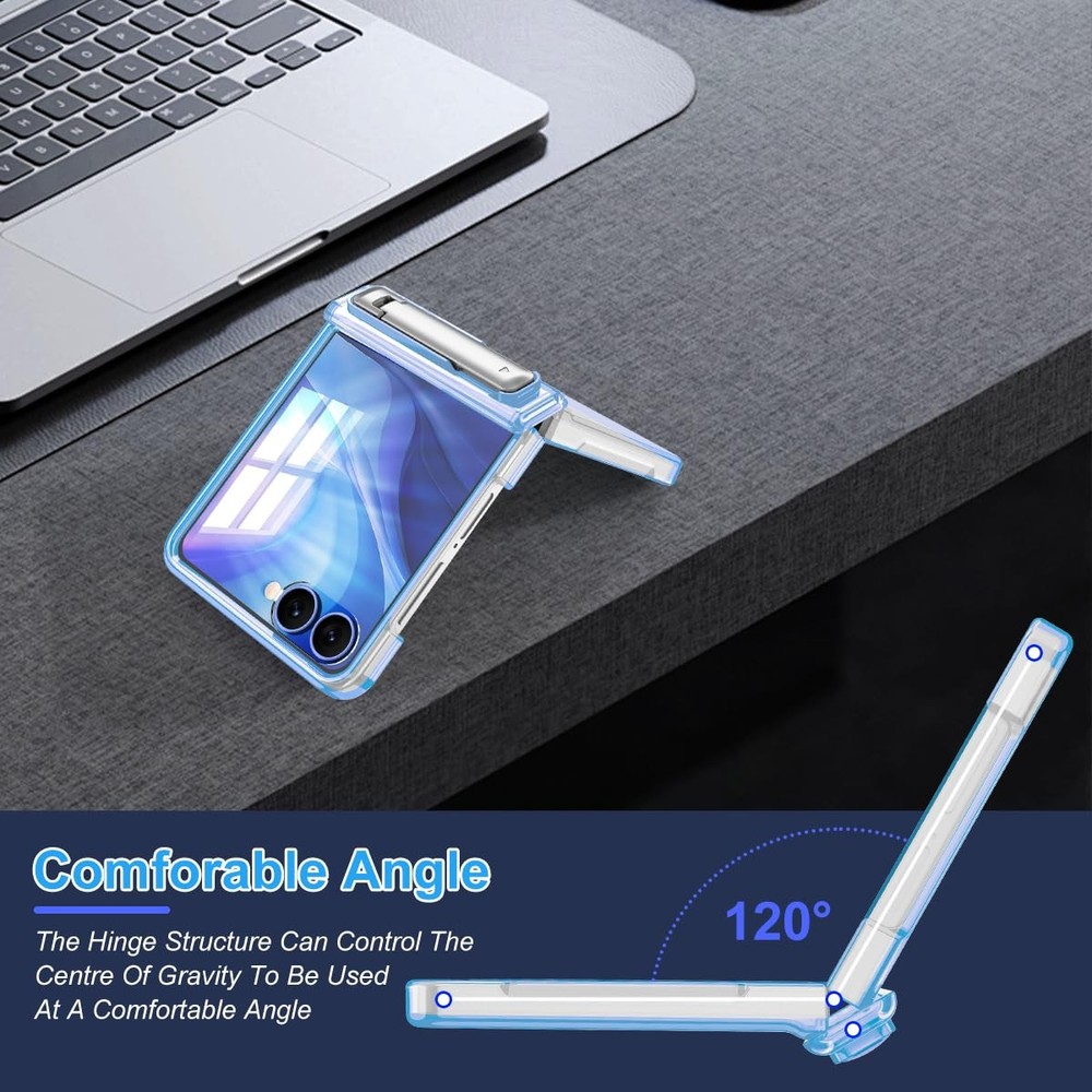 Shecaset Galaxy Z Flip 7 Case, MagSafe, Screen Protector, Stand, Hinge Protect