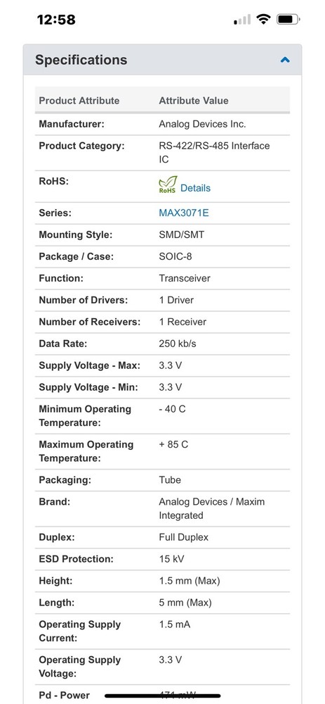 MAX3071 EESA (5 PCs) Analog Devices/ MAXIM INTEGRATED