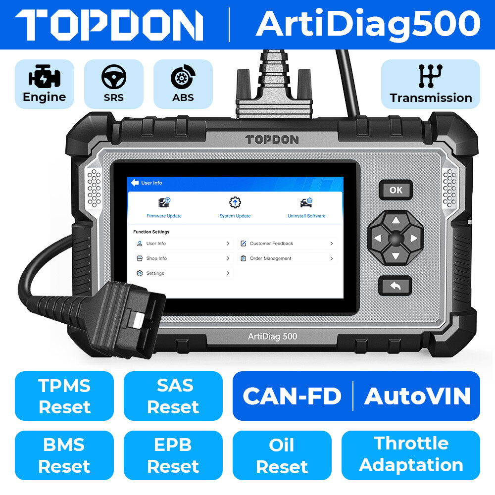 2026 TOPDON AD500 OBD Car Diagnostic Scanner Tool Code Reader Check Engine ABS