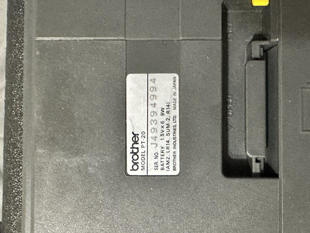 Brother P-Touch PT-20 Label Maker Thermal Label Printer with case - UNTESTED
