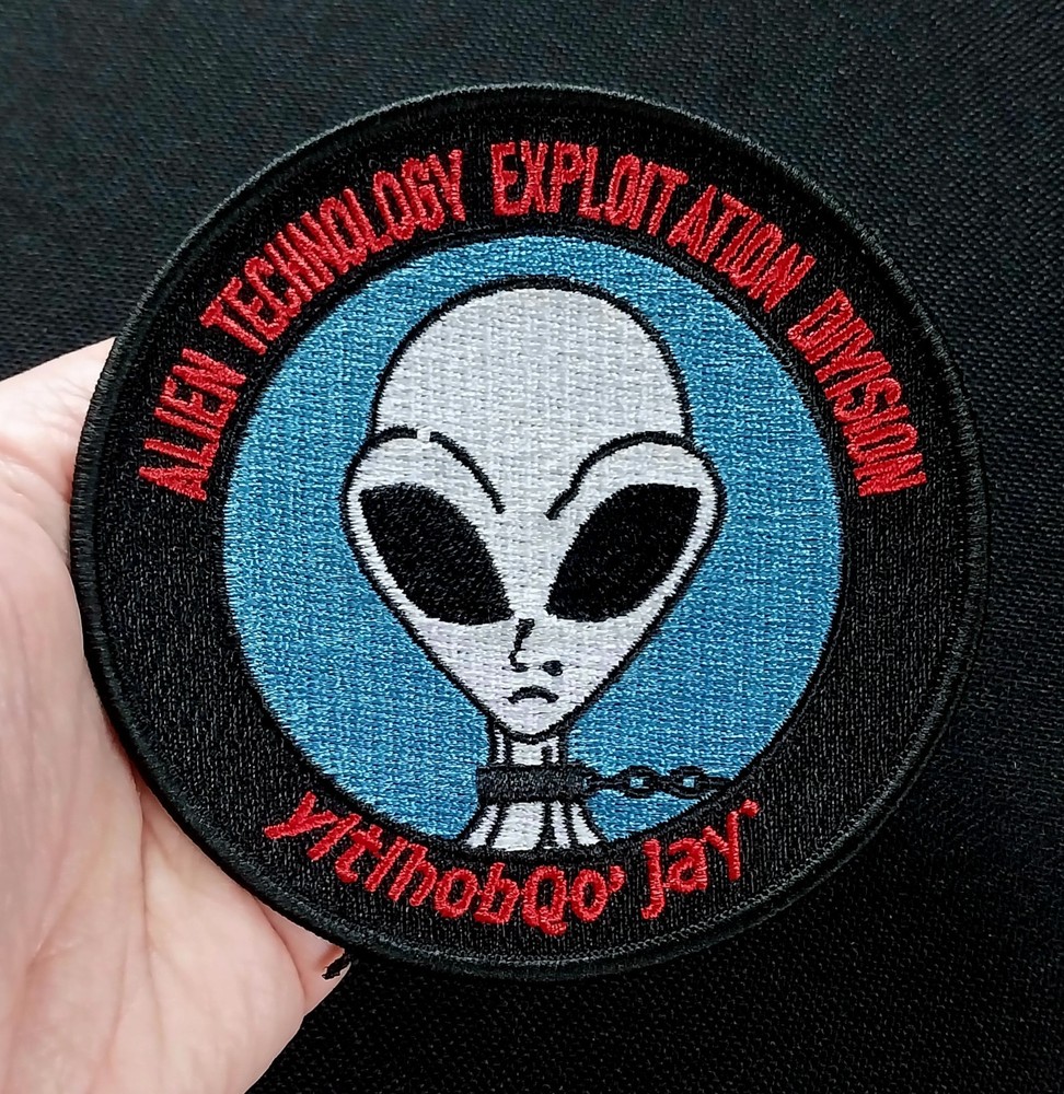 Alien Technology Exploitation Division Black Ops CIA AREA 51 Iron On USAF Patch