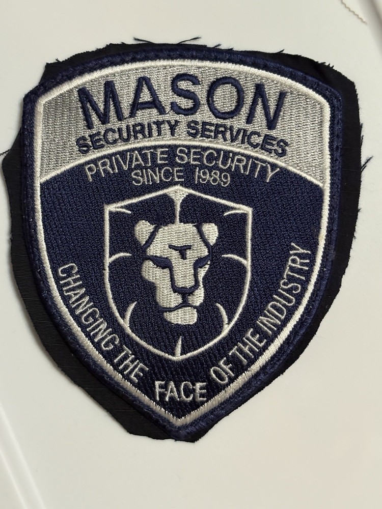 RARE VINTAGE”MASON”SECURITY SERVICES”MGM”LION PRIVATE SECURITY UNIFORM PATCH👀