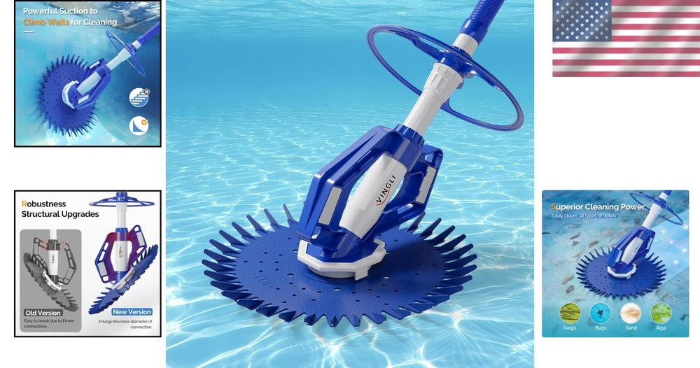 Quiet In-Ground Pool Cleaner - High Suction Power