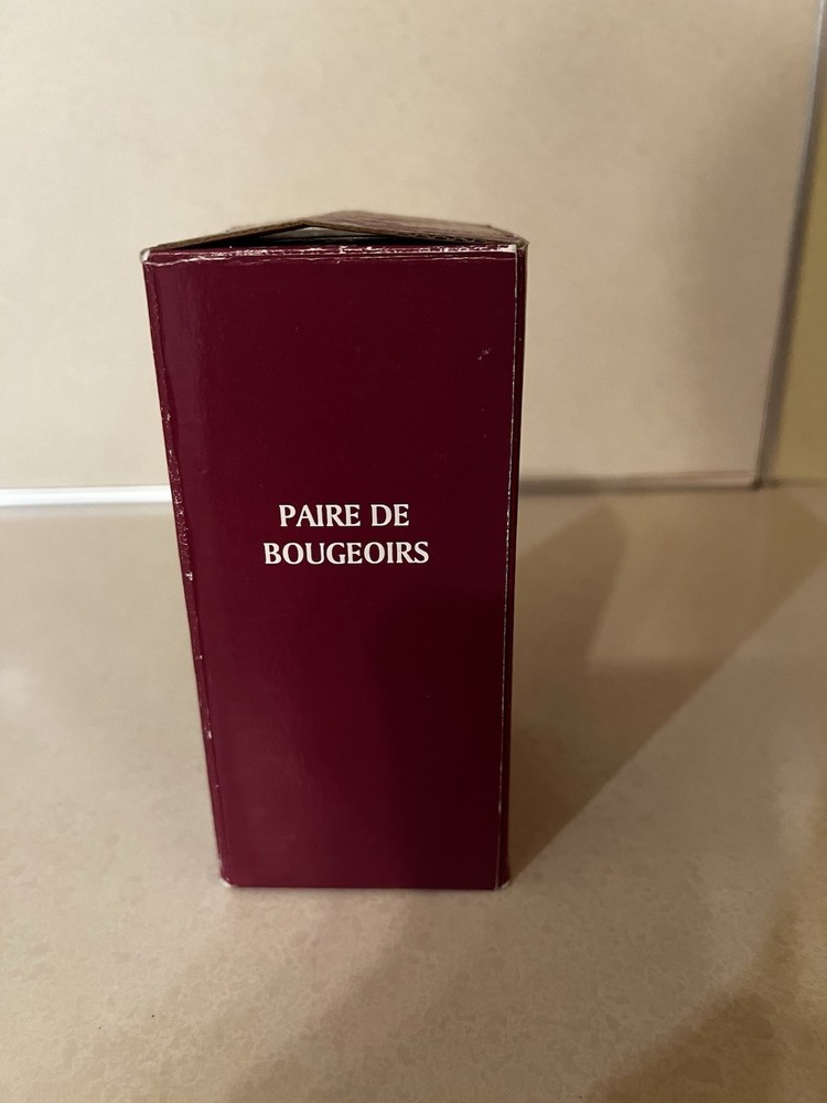 Silverplated Pine Cone Candle Holders Set 2 NIB