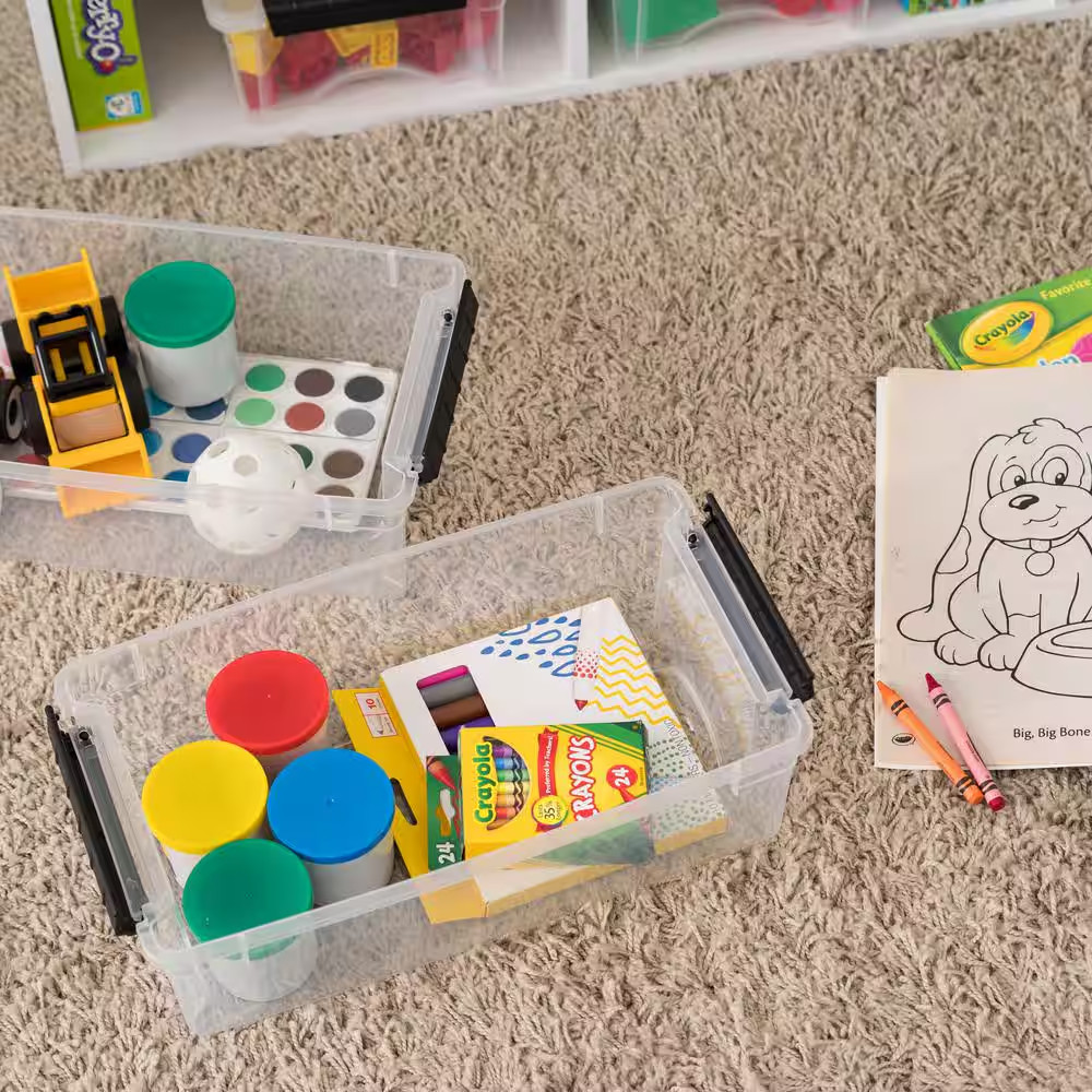 5 Qt./1.25 Gal. Plastic Storage Box with Latching Lid, Clear