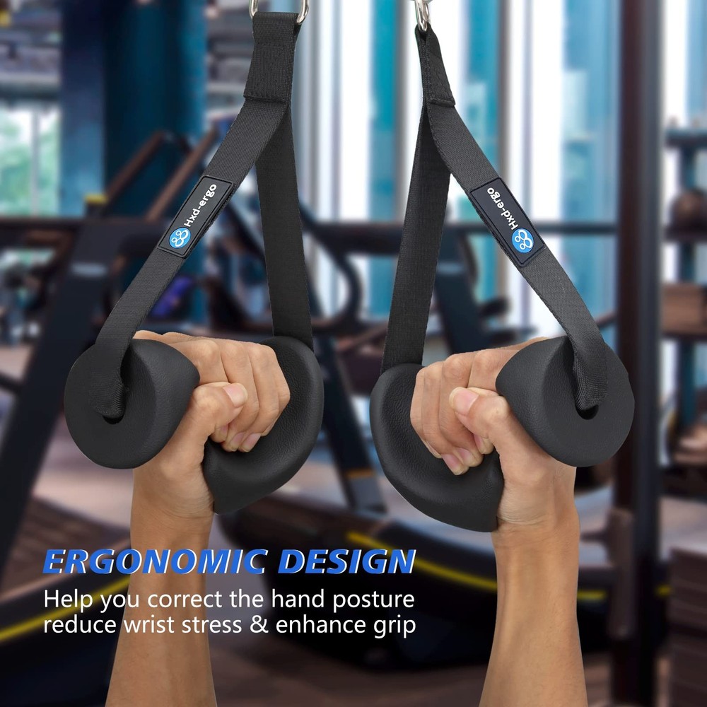 Ergonomic Exercise Handles for Cable Machine Attachments, Pilates, Strength T...