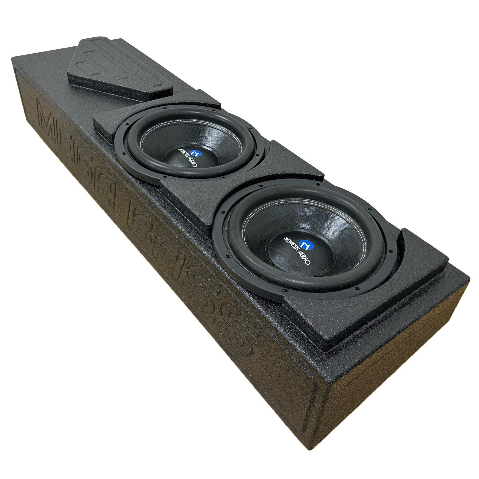 Mega Bass Subwoofer Box Ford F150 09-23 F250 17-23 Crew Cab 2x12 Ported Upfire